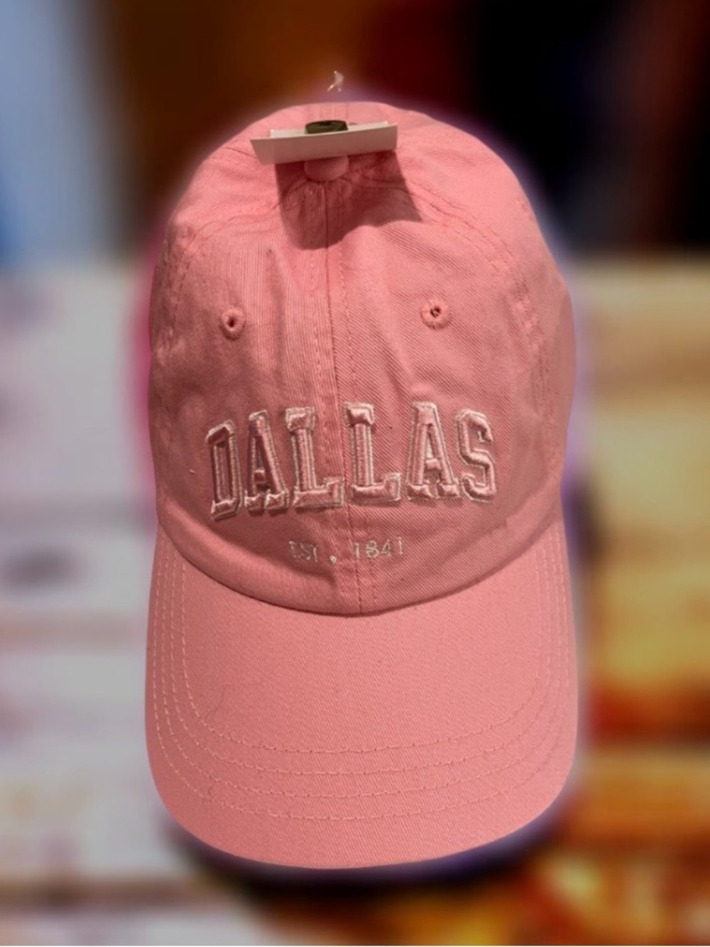 Pink Cap Cotton Baseball Cap - Dallas